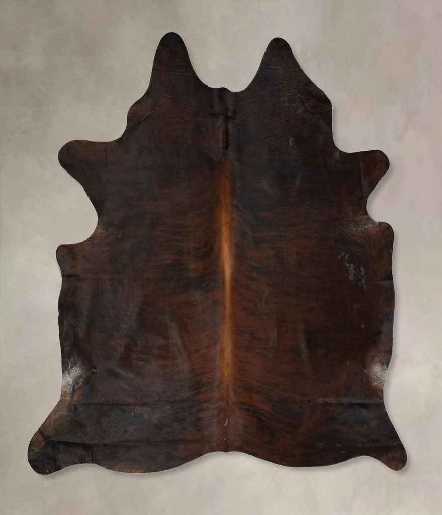 Dark Brindle XX-Large Brazilian Cowhide Rug 7'9"H x 6'11"W #B17307 by Hudson Hides