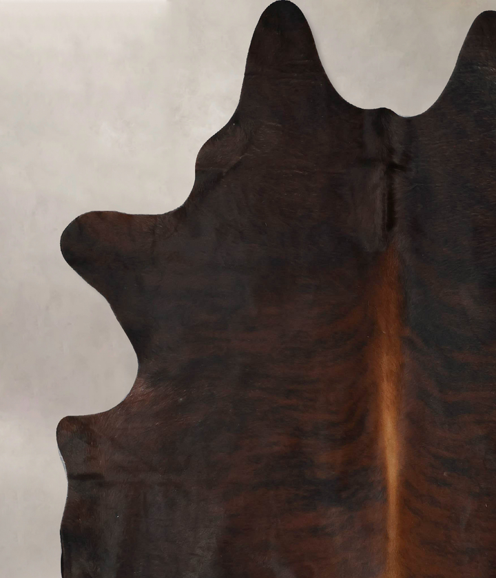 Dark Brindle XX-Large Brazilian Cowhide Rug 7'9"H x 6'11"W #B17307 by Hudson Hides