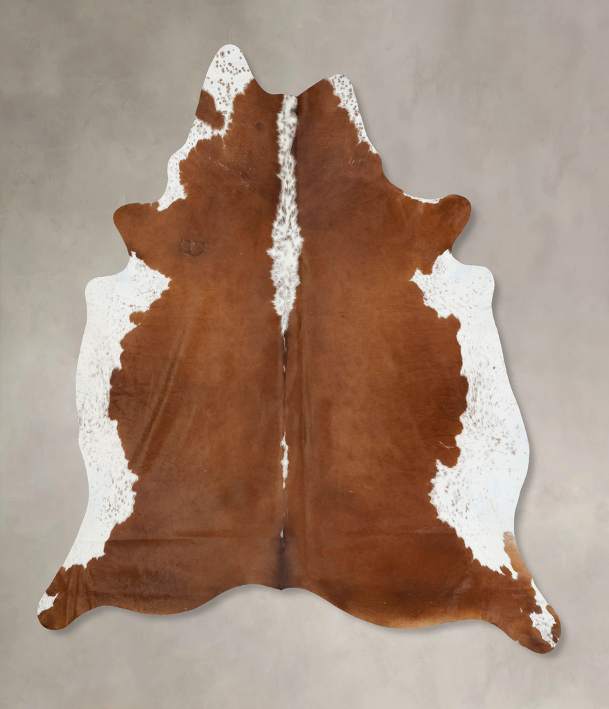 Hereford XX-Large Brazilian Cowhide Rug 8'7"H x 7'7"W #B17308 by Hudson Hides