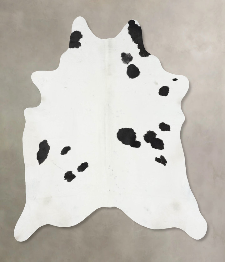 Black and White XX-Large Brazilian Cowhide Rug 7'8"H x 6'8"W #B17313 by Hudson Hides