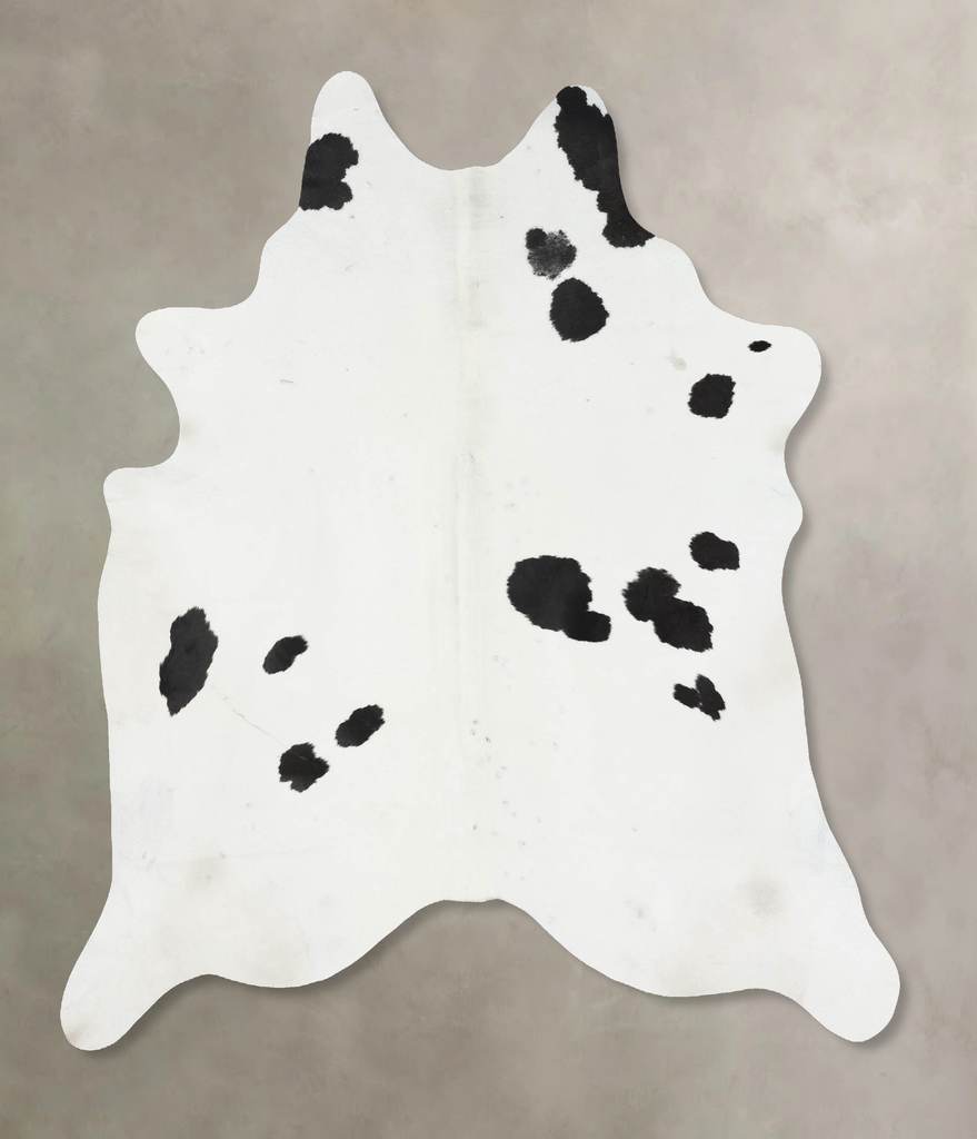 Black and White XX-Large Brazilian Cowhide Rug 7'8"H x 6'8"W #B17313 by Hudson Hides