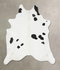 Black and White XX-Large Brazilian Cowhide Rug 7'8