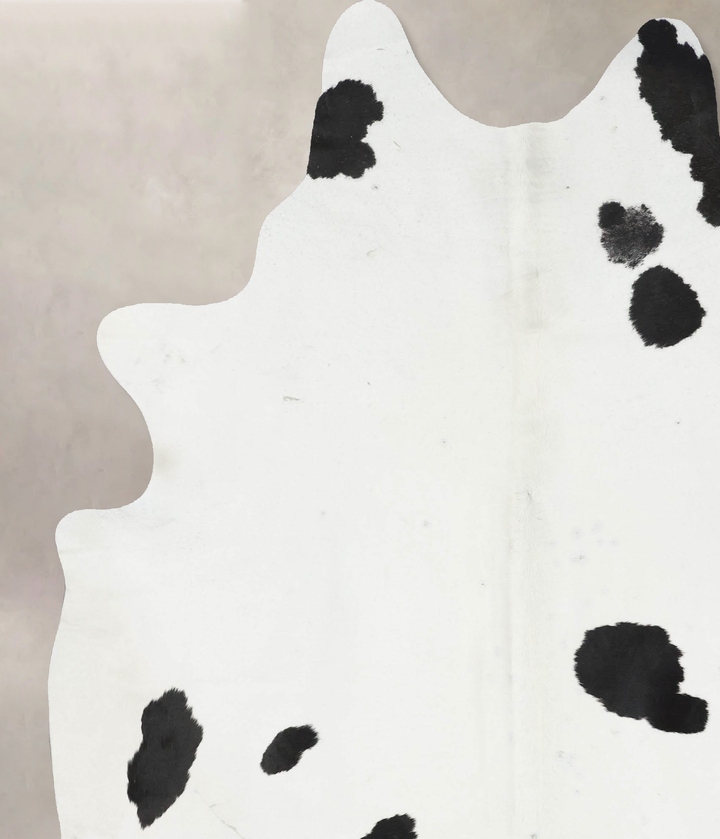 Black and White XX-Large Brazilian Cowhide Rug 7'8"H x 6'8"W #B17313 by Hudson Hides