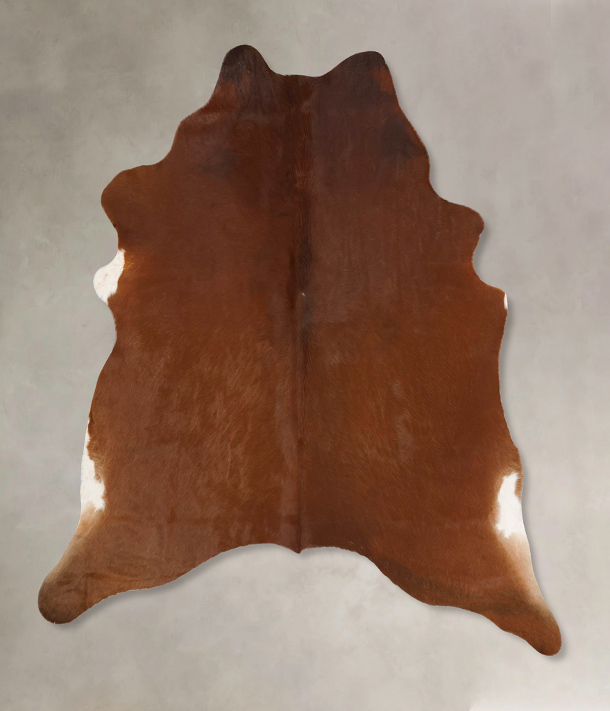 Solid Brown X-Large Brazilian Cowhide Rug 7'1"H x 6'3"W #B17316 by Hudson Hides