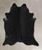 Solid Black XX-Large Brazilian Cowhide Rug 7'6