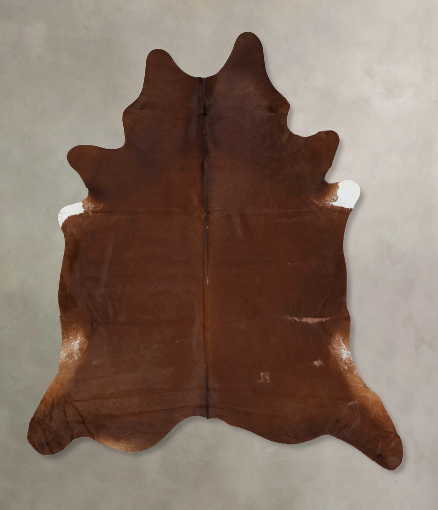 Solid Brown XX-Large Brazilian Cowhide Rug 8'8"H x 7'5"W #B17324 by Hudson Hides