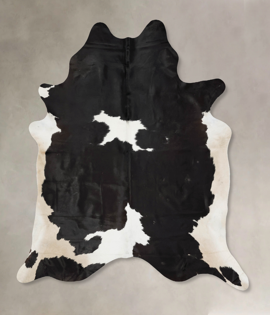 Black and White XX-Large Brazilian Cowhide Rug 8'3"H x 6'8"W #B17325 by Hudson Hides