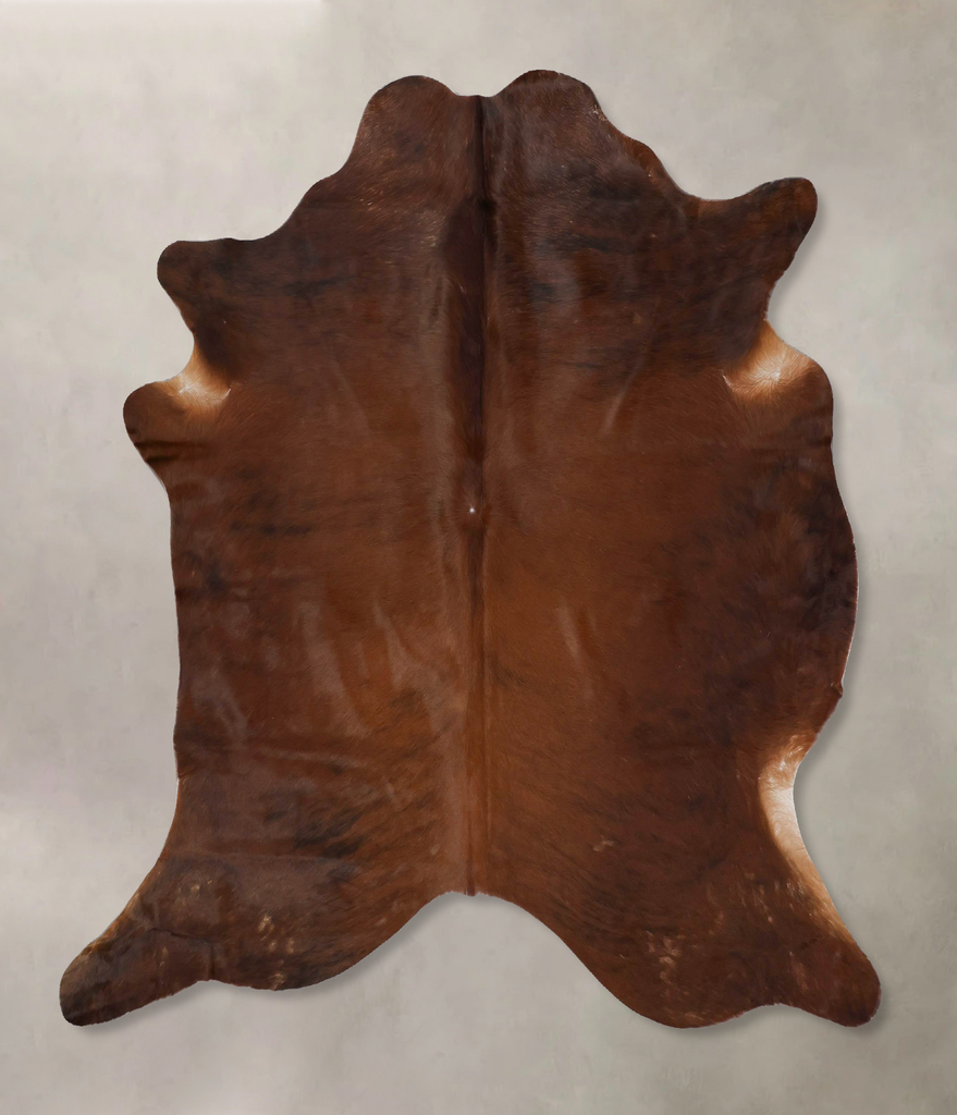 Medium Brindle Large Brazilian Cowhide Rug 6'1"H x 6'1"W #B17331 by Hudson Hides