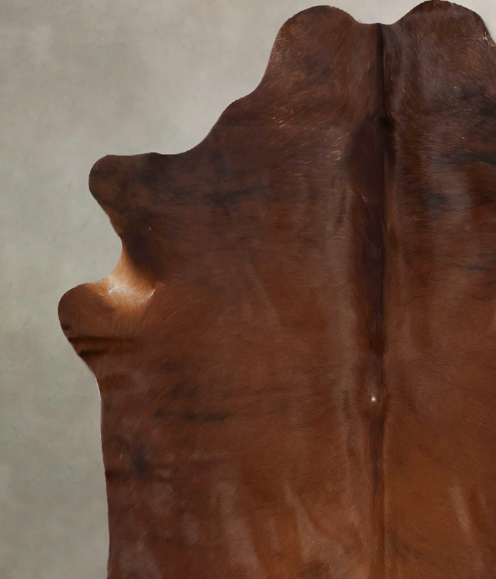 Medium Brindle Large Brazilian Cowhide Rug 6'1"H x 6'1"W #B17331 by Hudson Hides