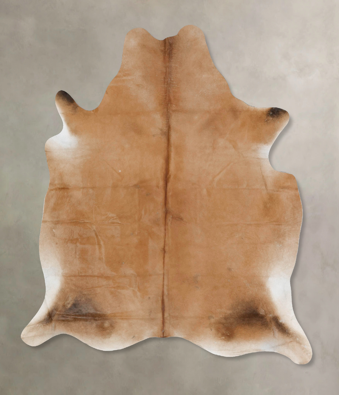 Beige X-Large Brazilian Cowhide Rug 7'1"H x 6'0"W #B17335 by Hudson Hi