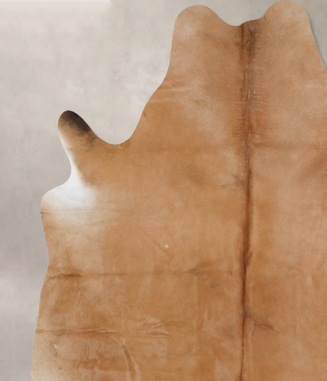 Beige X-Large Brazilian Cowhide Rug 7'1"H x 6'0"W #B17335 by Hudson Hi