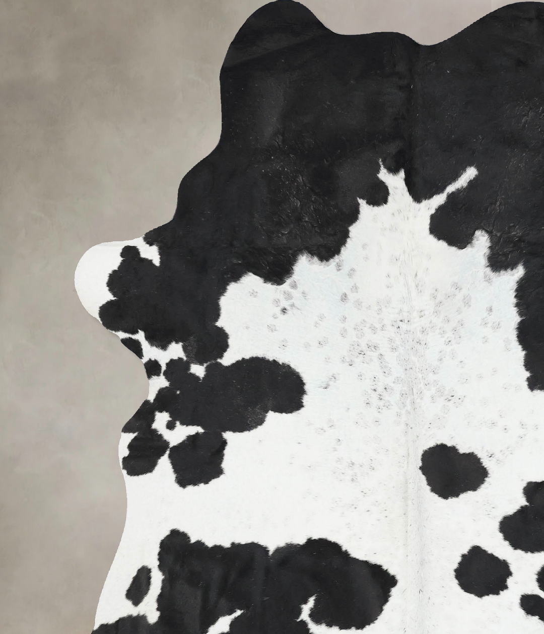 Black and White X-Large Brazilian Cowhide Rug 7'4"H x 5'11"W #B17338 b