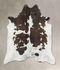 Chocolate and White X-Large Brazilian Cowhide Rug 6'9