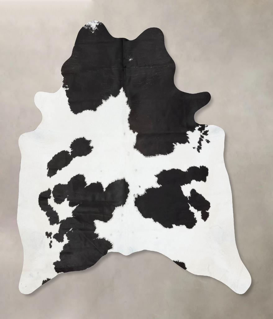Black and White X-Large Brazilian Cowhide Rug 7'2"H x 6'4"W #B17341 by Hudson Hides
