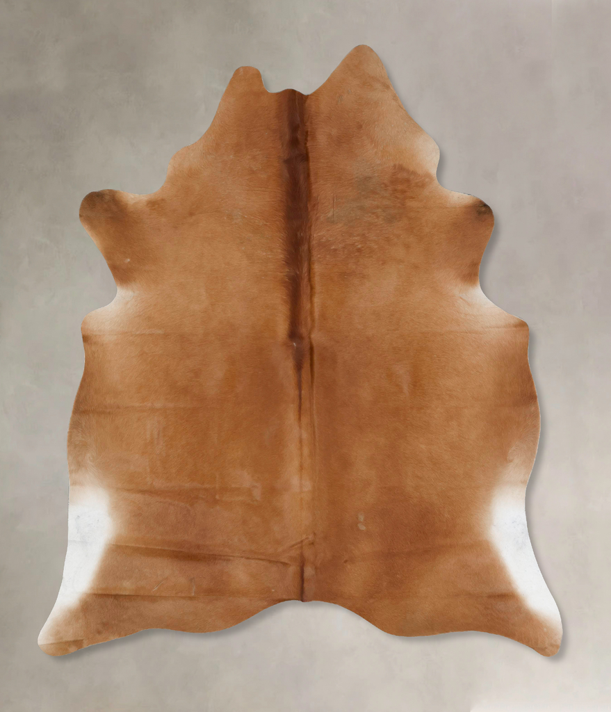Solid Brown X-Large Brazilian Cowhide Rug 7'7"H x 6'1"W #B17342 by Hudson Hides