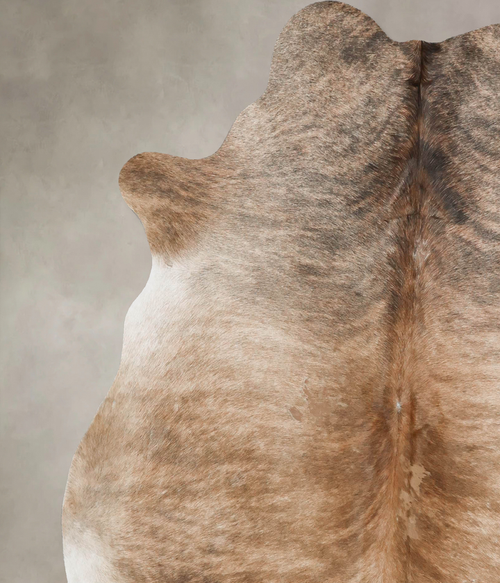 Light Brindle X-Large Brazilian Cowhide Rug 6'8"H x 6'4"W #B17346 by Hudson Hides