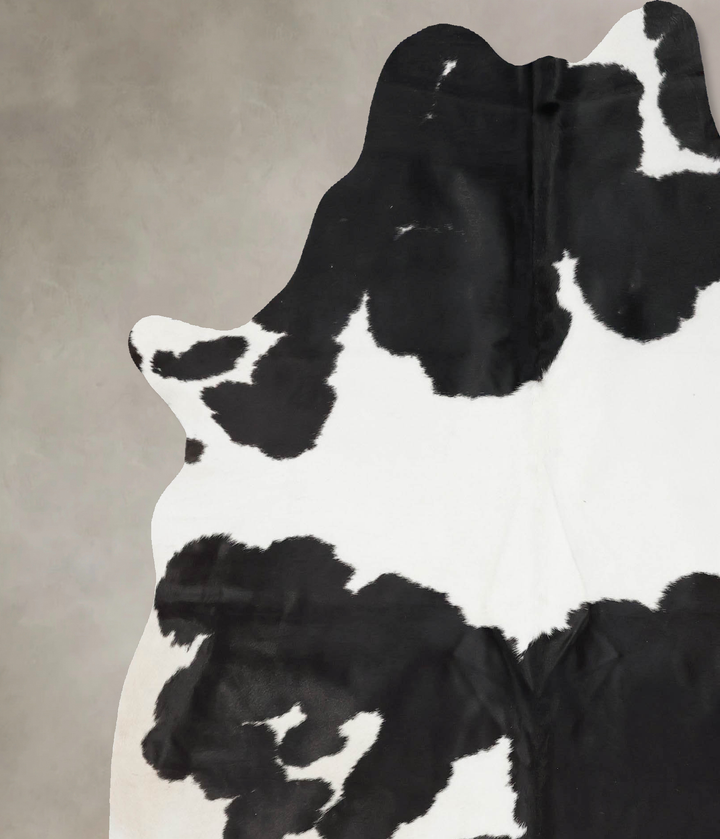 Black and White X-Large Brazilian Cowhide Rug 7'3"H x 6'4"W #B17347 by Hudson Hides