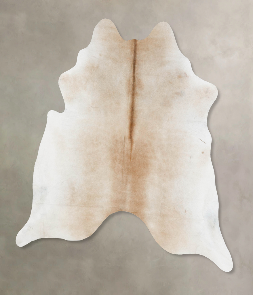 Grey with Beige X-Large Brazilian Cowhide Rug 7'4"H x 6'7"W #B17348 by Hudson Hides