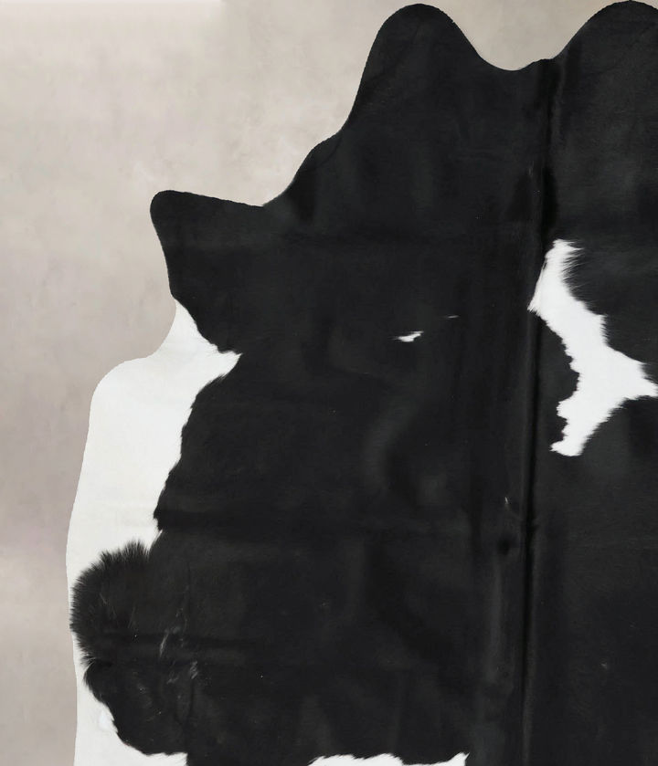 Black and White Large Brazilian Cowhide Rug 6'4"H x 5'7"W #B17351 by Hudson Hides