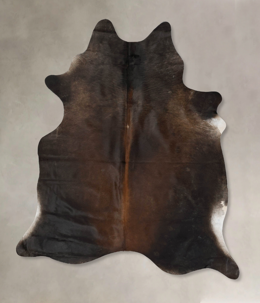 Chocolate X-Large Brazilian Cowhide Rug 7'8"H x 6'2"W #B17352 by Hudson Hides