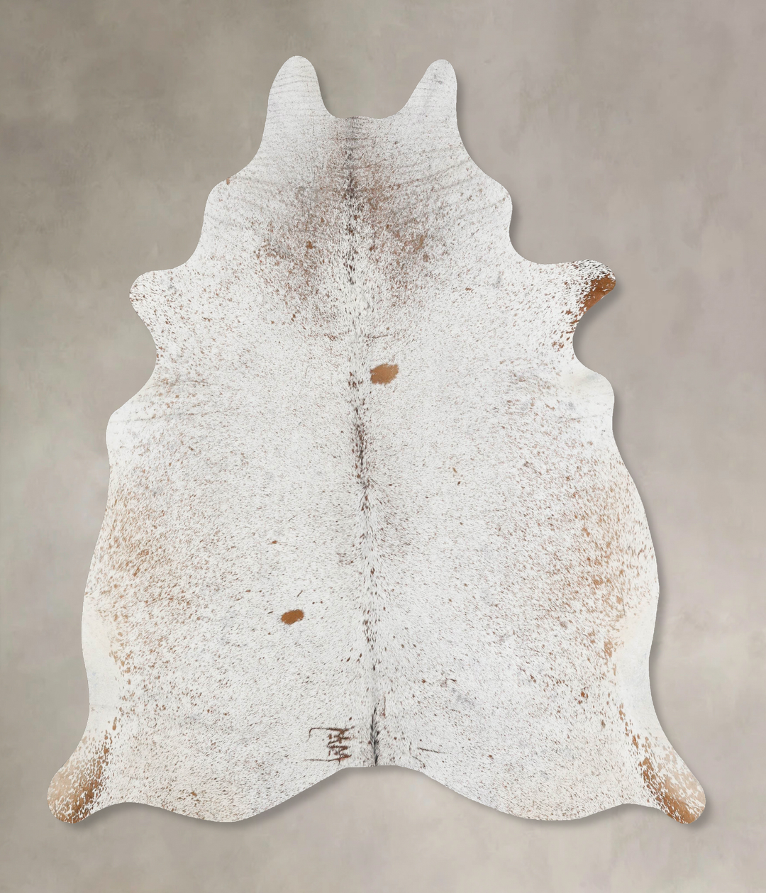 Salt and Pepper Brown X-Large Brazilian Cowhide Rug 7'2"H x 6'3"W #B17