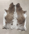Salt and Pepper Brown X-Large Brazilian Cowhide Rug 7'0