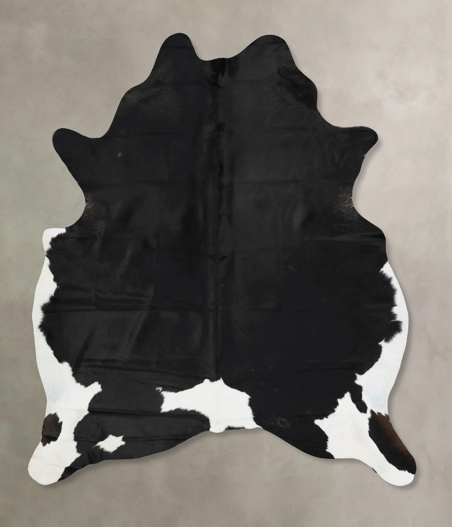 Black and White X-Large Brazilian Cowhide Rug 7'4"H x 5'6"W #B17358 by Hudson Hides