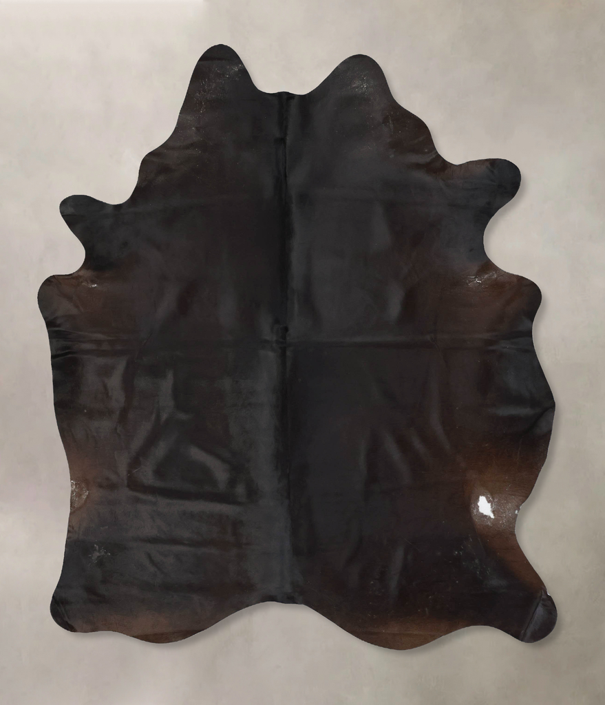 Solid Black X-Large Brazilian Cowhide Rug 7'8"H x 5'10"W #B17367 by Hudson Hides