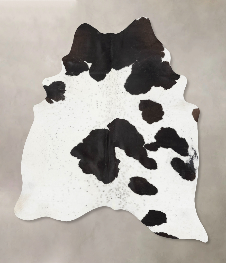 Black and White X-Large Brazilian Cowhide Rug 7'4"H x 6'0"W #B17370 by Hudson Hides