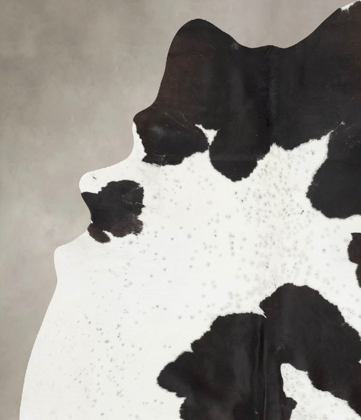 Black and White X-Large Brazilian Cowhide Rug 7'4"H x 6'0"W #B17370 by Hudson Hides