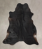 Solid Black X-Large Brazilian Cowhide Rug 6'11