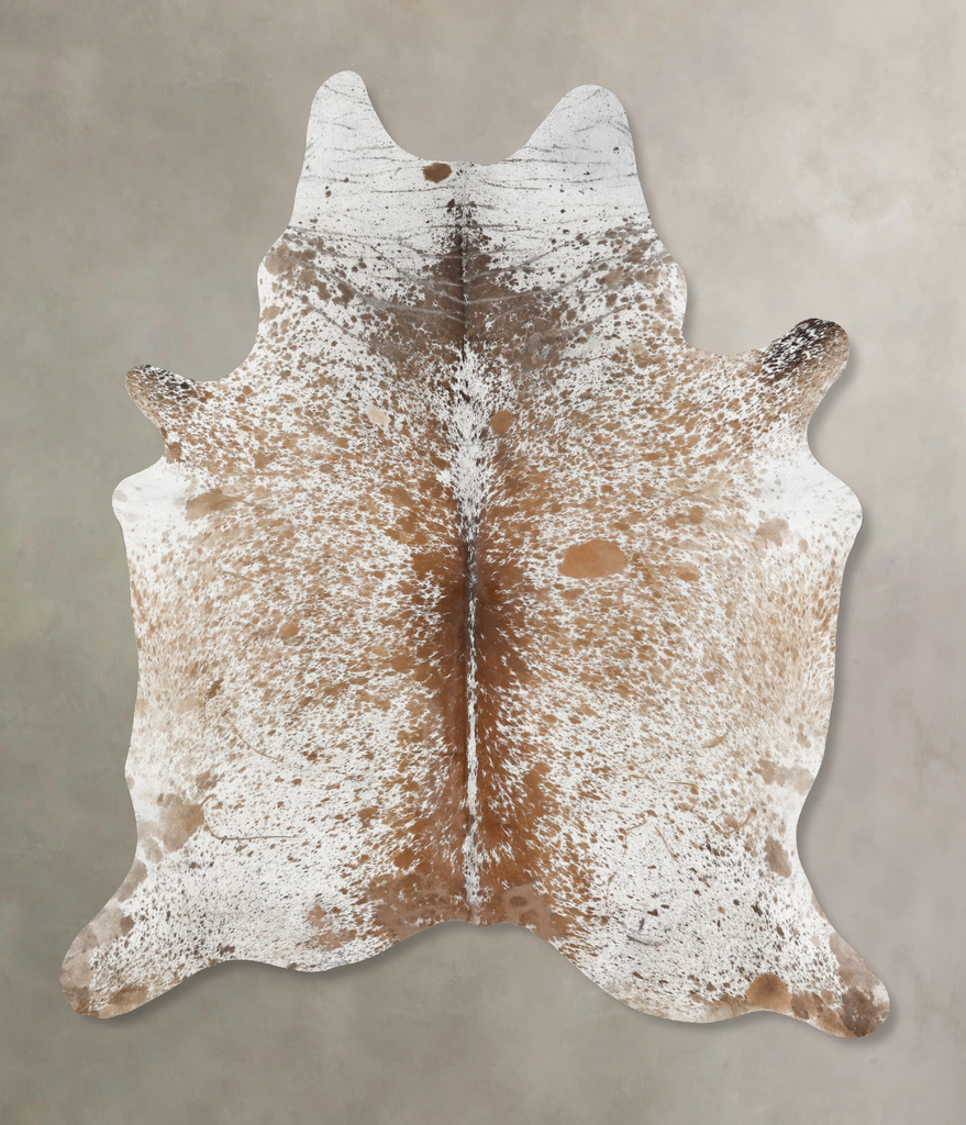 Salt and Pepper Brown XX-Large Brazilian Cowhide Rug 8'2"H x 6'6"W #B17382 by Hudson Hides
