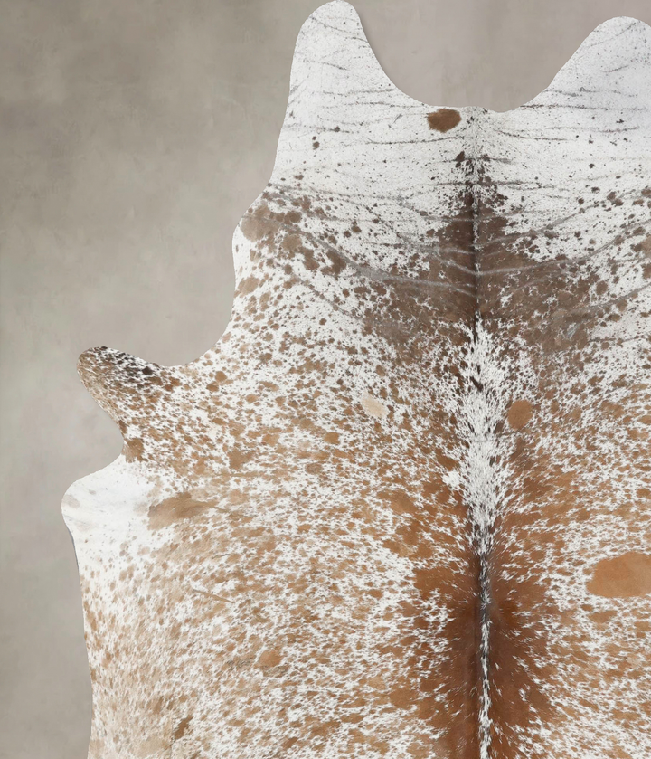 Salt and Pepper Brown XX-Large Brazilian Cowhide Rug 8'2"H x 6'6"W #B17382 by Hudson Hides
