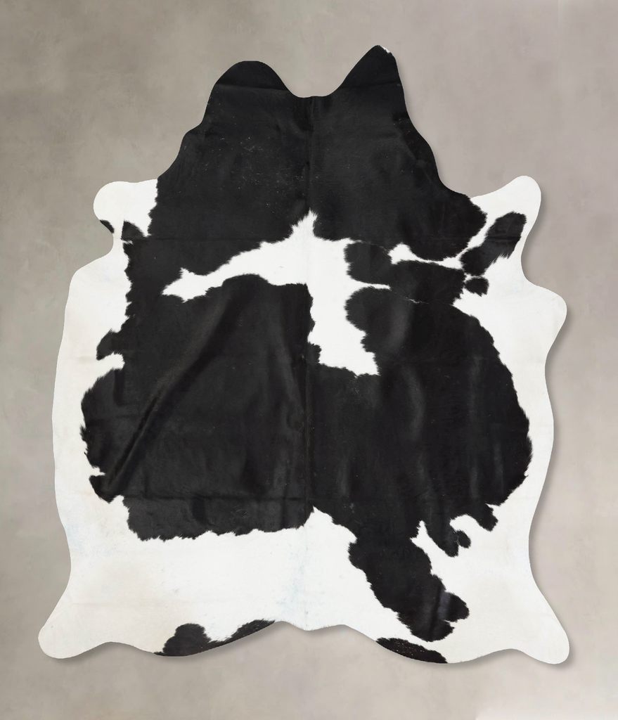 Black and White XX-Large Brazilian Cowhide Rug 8'2"H x 6'9"W #B17383 by Hudson Hides