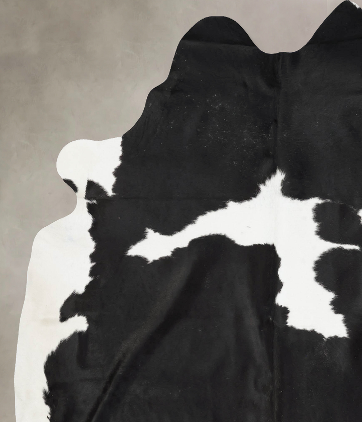 Black and White XX-Large Brazilian Cowhide Rug 8'2"H x 6'9"W #B17383 by Hudson Hides