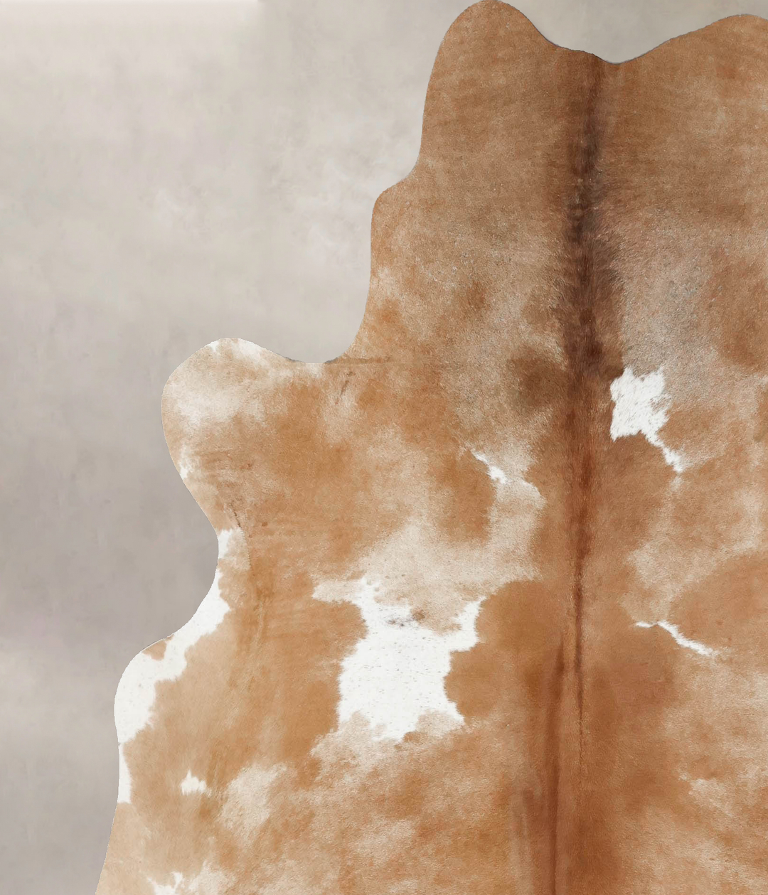 Brown and White X-Large Brazilian Cowhide Rug 6'8"H x 6'4"W #B17385 by