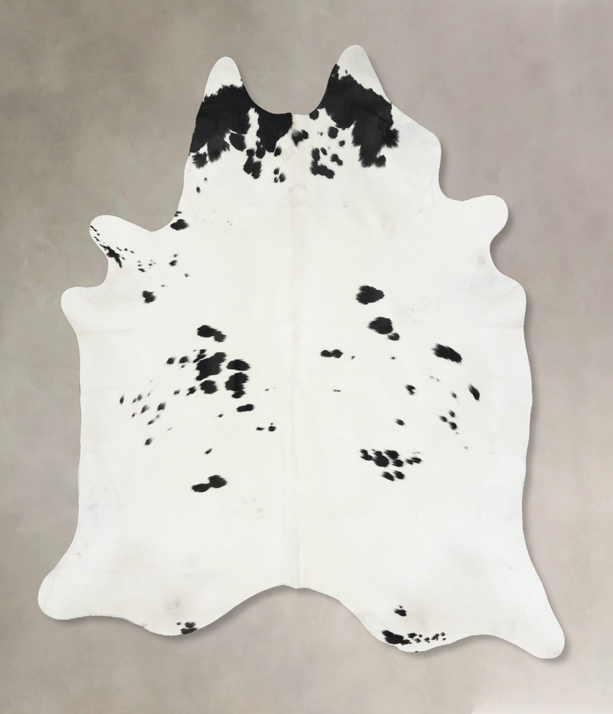 Black and White XX-Large Brazilian Cowhide Rug 7'11"H x 6'10"W #B17394 by Hudson Hides