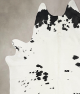 Black and White XX-Large Brazilian Cowhide Rug 7'11"H x 6'10"W #B17394 by Hudson Hides