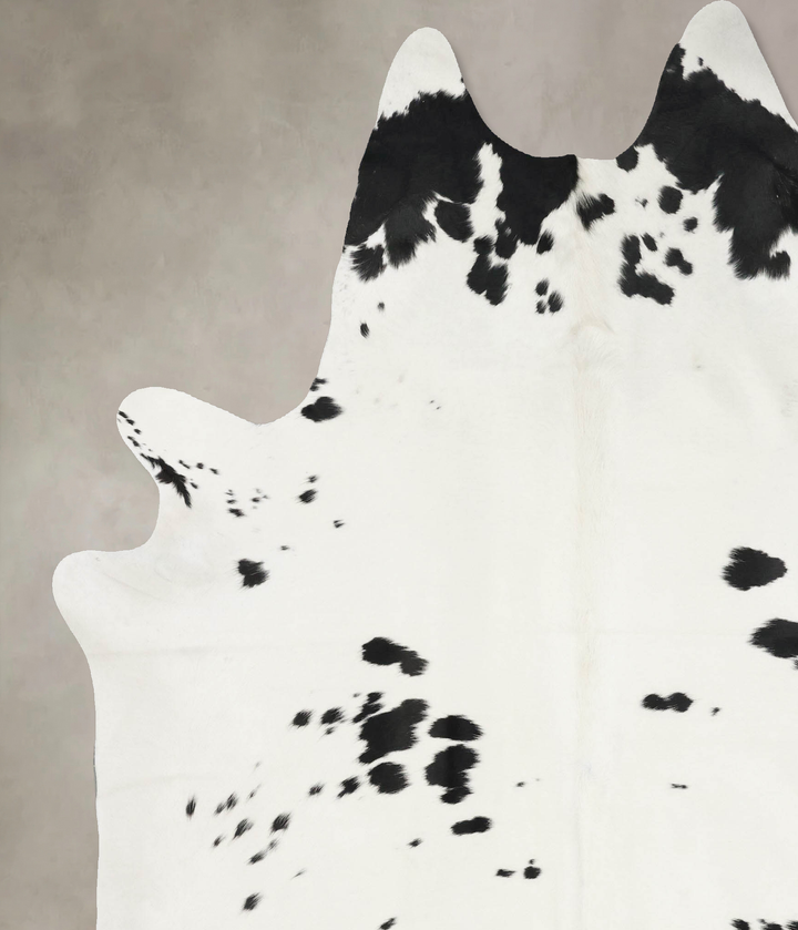 Black and White XX-Large Brazilian Cowhide Rug 7'11"H x 6'10"W #B17394 by Hudson Hides