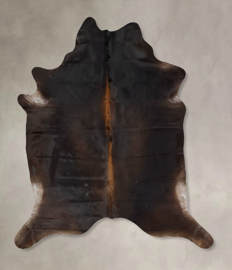 Chocolate X-Large Brazilian Cowhide Rug 7'5"H x 6'3"W #B17399 by Hudson Hides