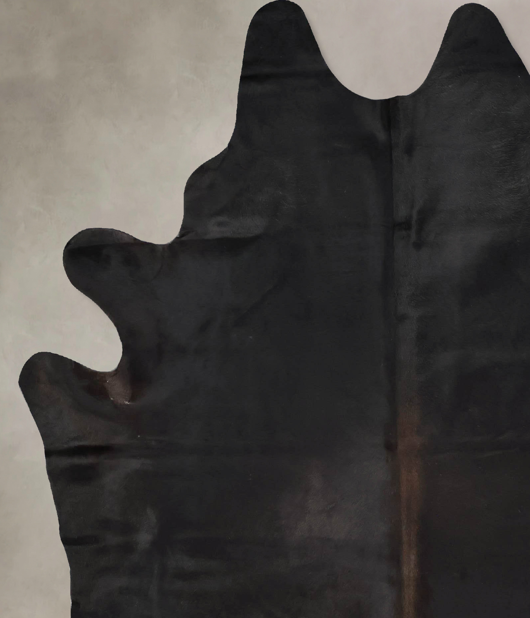 Solid Black XX-Large Brazilian Cowhide Rug 8'1"H x 6'3"W #B17404 by Hu
