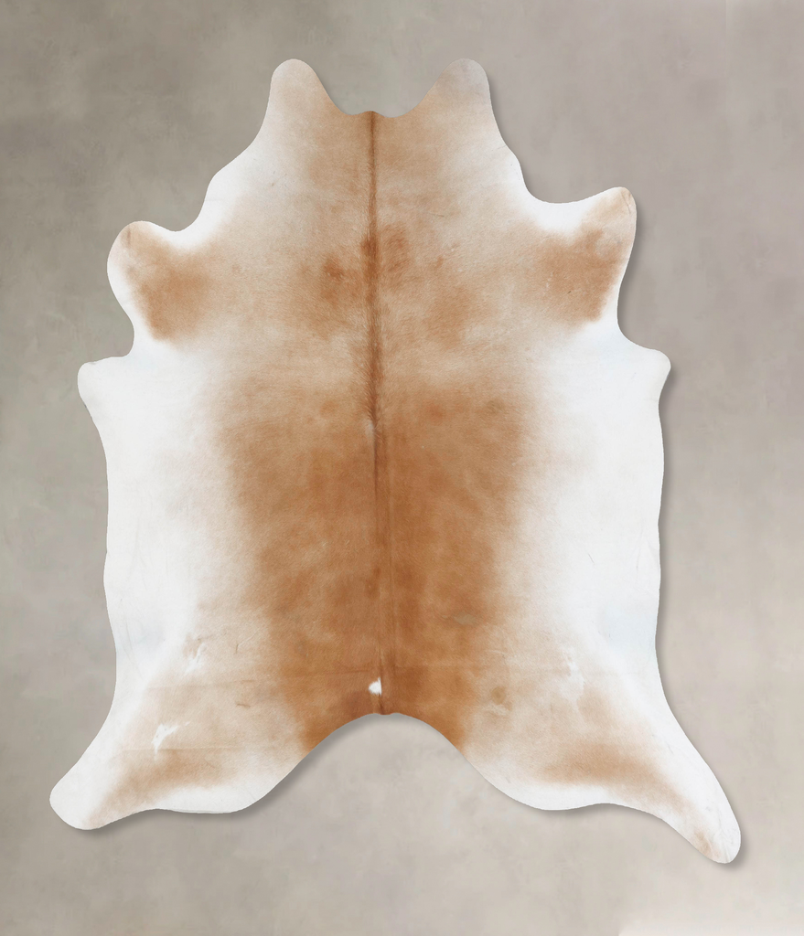 Light Caramel XX-Large Brazilian Cowhide Rug 8'0"H x 7'1"W #B17407 by Hudson Hides