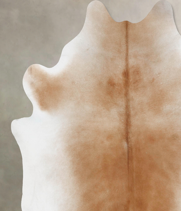 Light Caramel XX-Large Brazilian Cowhide Rug 8'0"H x 7'1"W #B17407 by Hudson Hides