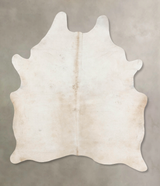 Ivory with Beige XX-Large Brazilian Cowhide Rug 8'7"H x 6'4"W #B17408 by Hudson Hides