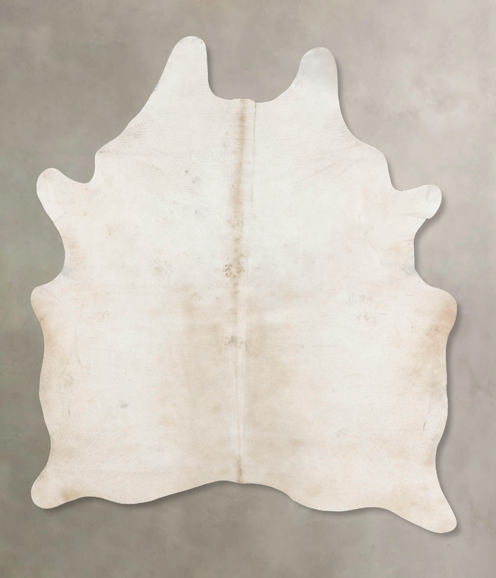 Ivory with Beige XX-Large Brazilian Cowhide Rug 8'7"H x 6'4"W #B17408 by Hudson Hides