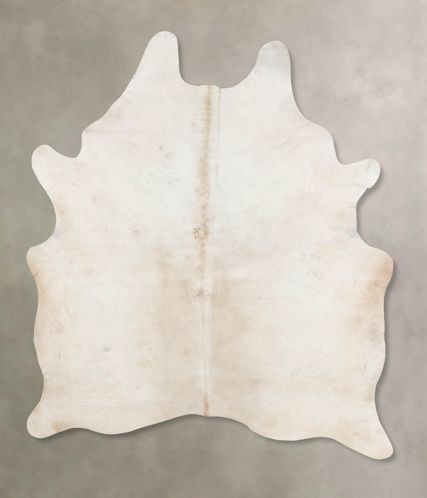 Ivory with Beige XX-Large Brazilian Cowhide Rug 8'7"H x 6'4"W #B17408 by Hudson Hides
