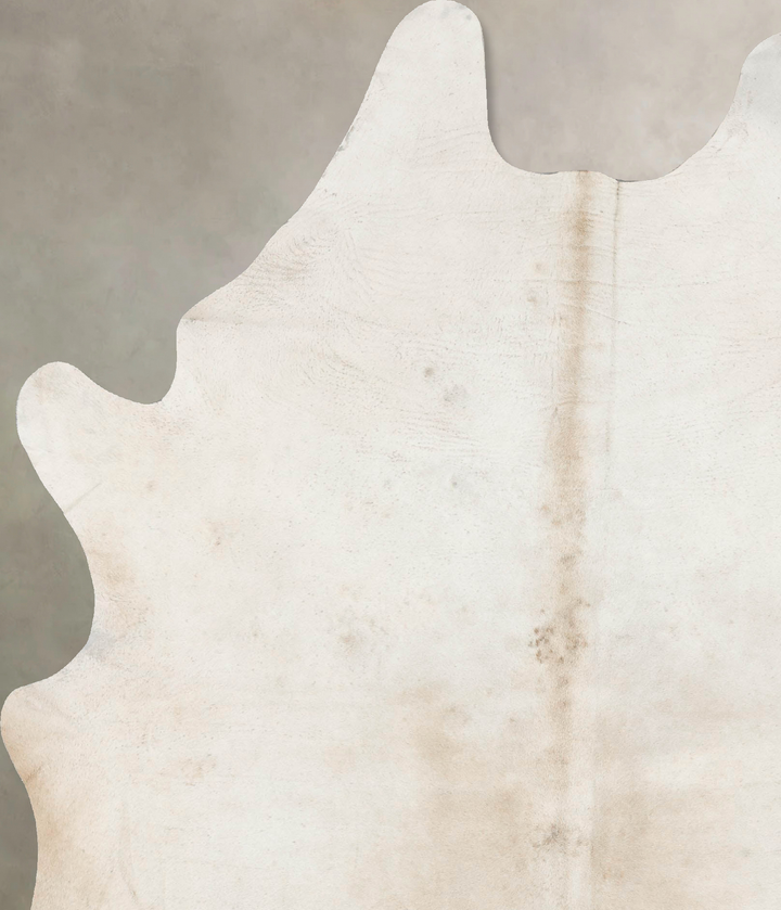 Ivory with Beige XX-Large Brazilian Cowhide Rug 8'7"H x 6'4"W #B17408 by Hudson Hides