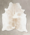 Beige and White X-Large Brazilian Cowhide Rug 7'9