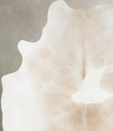 Beige and White X-Large Brazilian Cowhide Rug 7'9"H x 6'2"W #B17409 by Hudson Hides