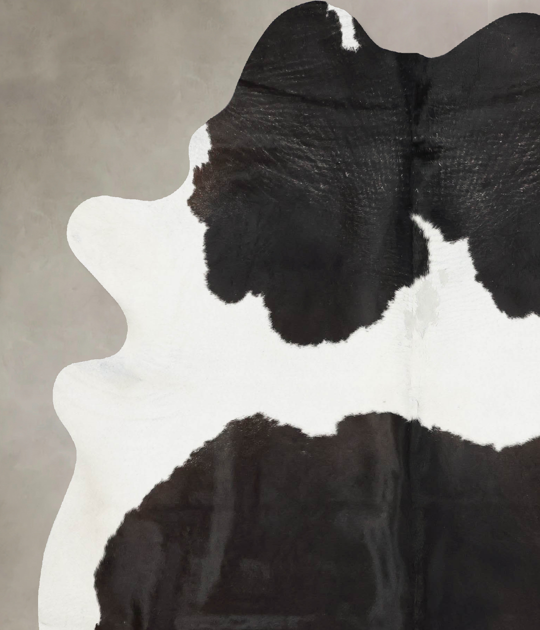 Black and White X-Large Brazilian Cowhide Rug 7'5"H x 6'1"W #B17414 by